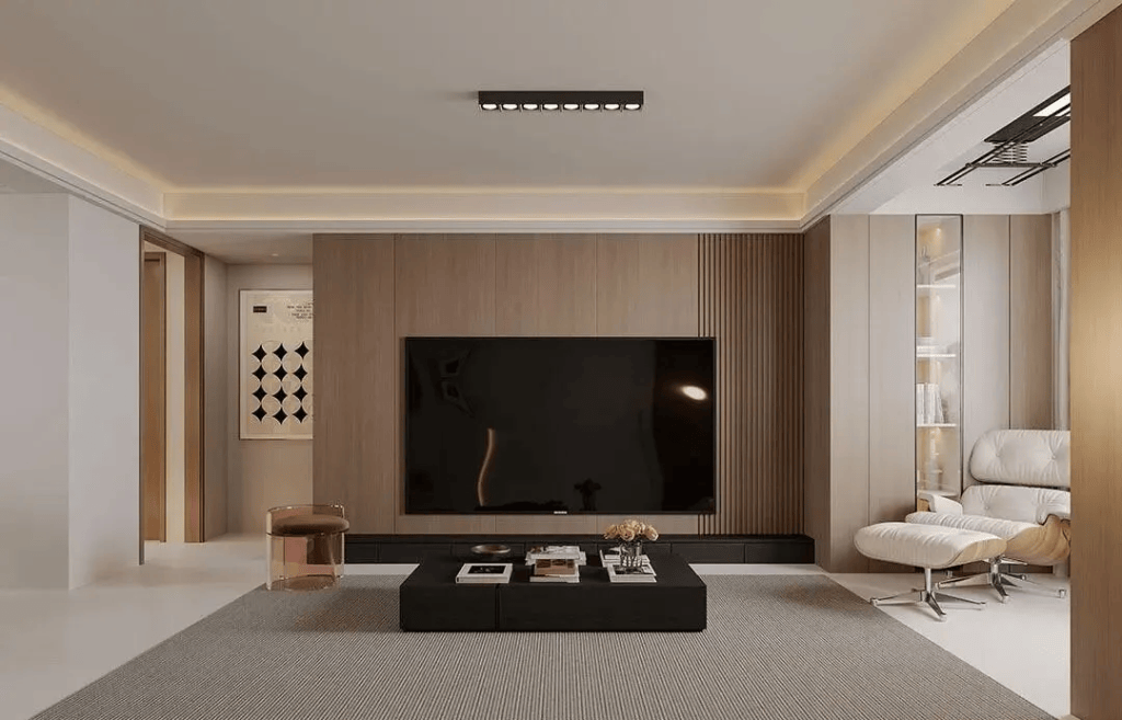 图片[2]-装修效果图，115㎡现代风•做减法装修设计的家-尊装网