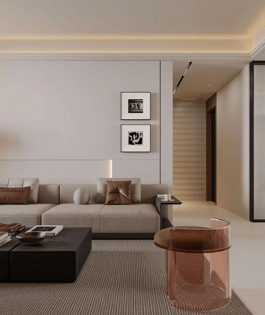 图片[3]-装修效果图，115㎡现代风•做减法装修设计的家-尊装网