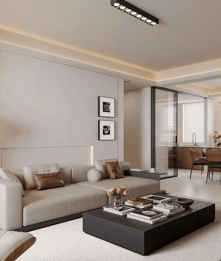 图片[4]-装修效果图，115㎡现代风•做减法装修设计的家-尊装网