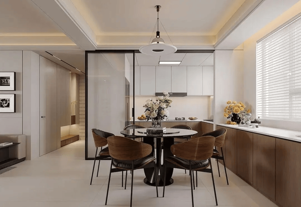 图片[9]-装修效果图，115㎡现代风•做减法装修设计的家-尊装网