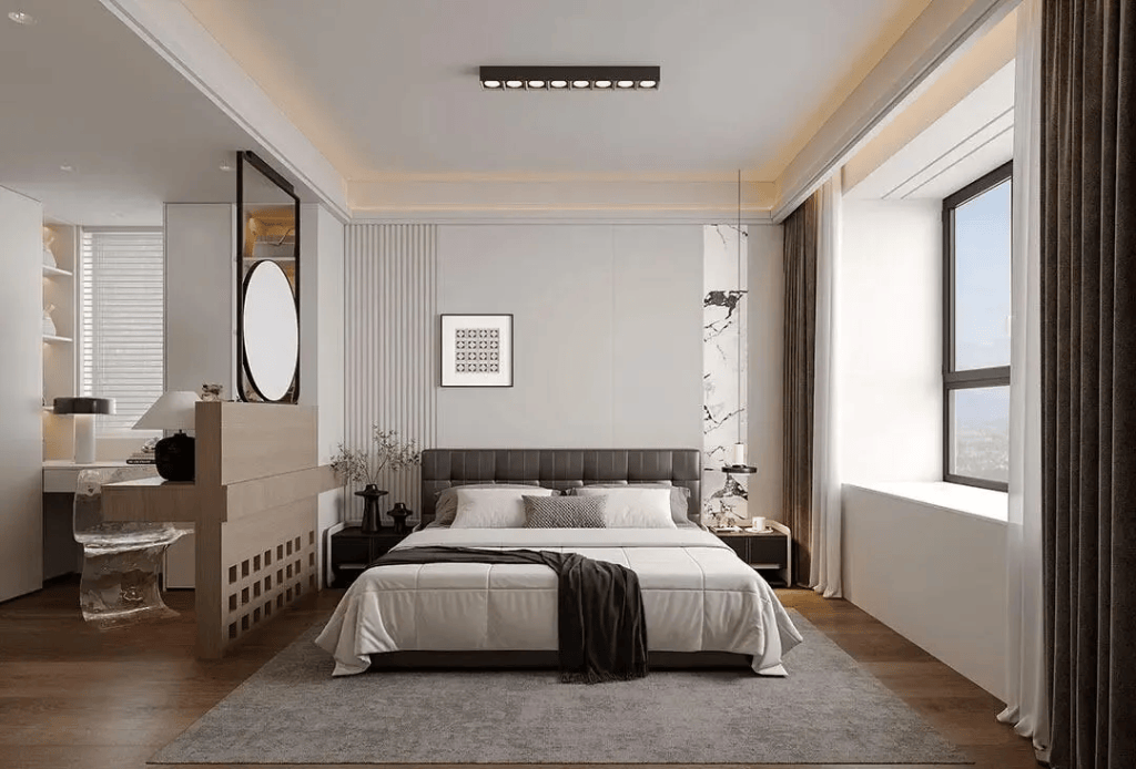 图片[11]-装修效果图，115㎡现代风•做减法装修设计的家-尊装网