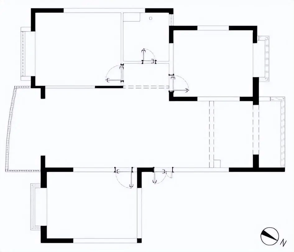 113㎡简约原木风住宅装修效果图-尊装网