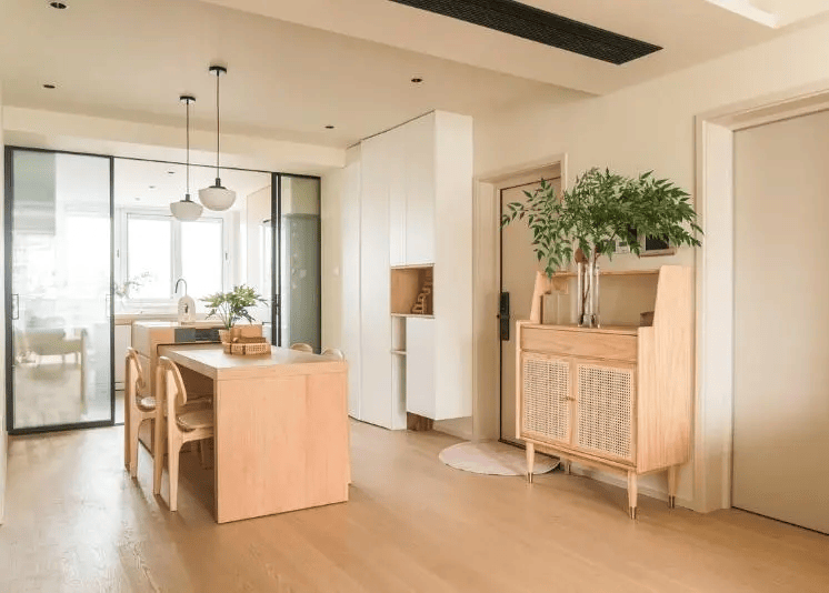 图片[3]-113㎡简约原木风住宅装修效果图-尊装网