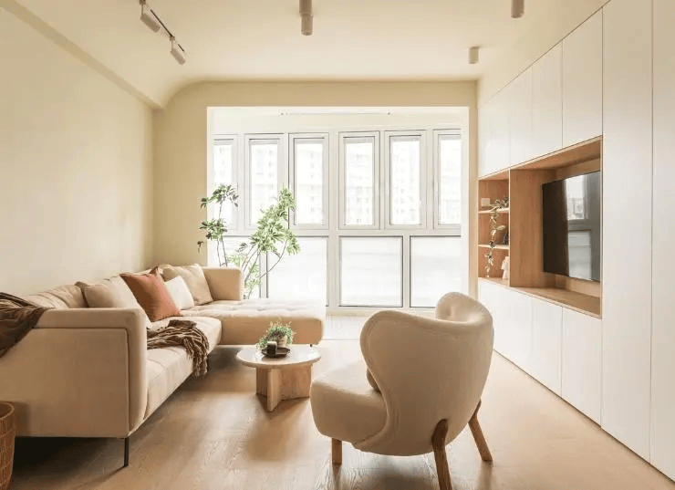 图片[4]-113㎡简约原木风住宅装修效果图-尊装网