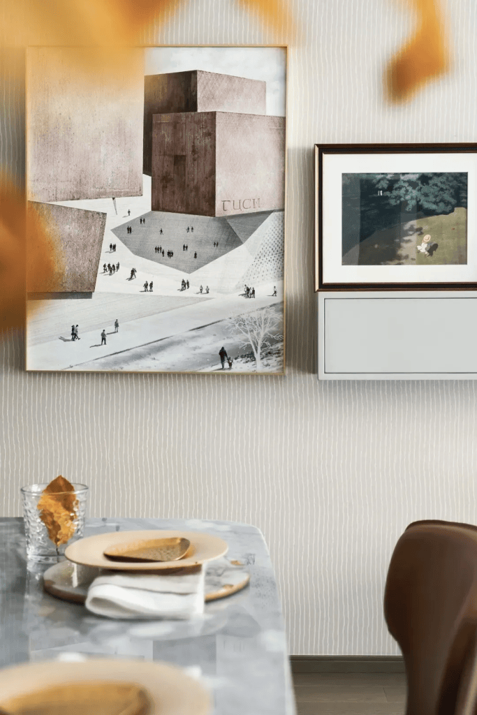 图片[7]-装修效果图 | 129㎡现代轻奢，自然舒适的中性色，华丽精致的档次-尊装网