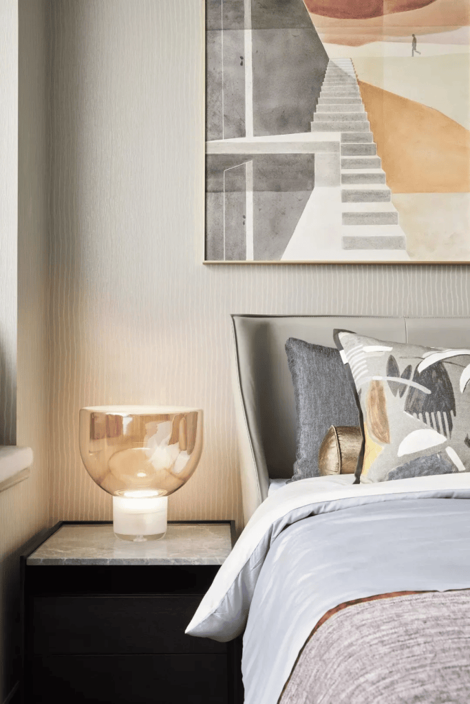 图片[9]-装修效果图 | 129㎡现代轻奢，自然舒适的中性色，华丽精致的档次-尊装网