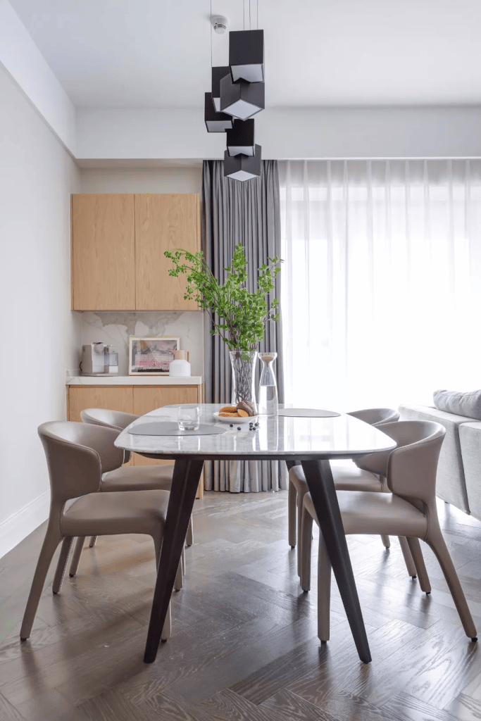 图片[3]-装修效果图，146㎡极简三居惊艳蜕变！教科书级装修-尊装网