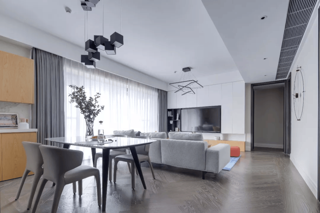 图片[4]-装修效果图，146㎡极简三居惊艳蜕变！教科书级装修-尊装网