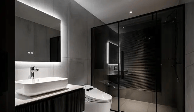 图片[8]-258平方米现代黑白灰装修设计风格效果图-尊装网