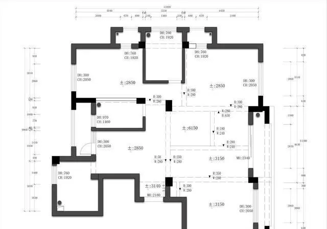 258平方米现代黑白灰装修设计风格效果图-尊装网